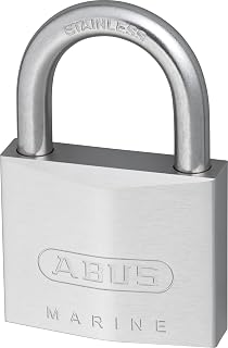 ABUS 75IB/50 KD Marine Grade Chrome Plated Brass Padlock | Stainless Steel Shackle, Keyed Different
