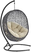 Black Outdoor Lounge Chair with Cushioned Seat, Comfortable Design, Durable Frame, Ideal for Patio, Garden, Outdoor Spaces