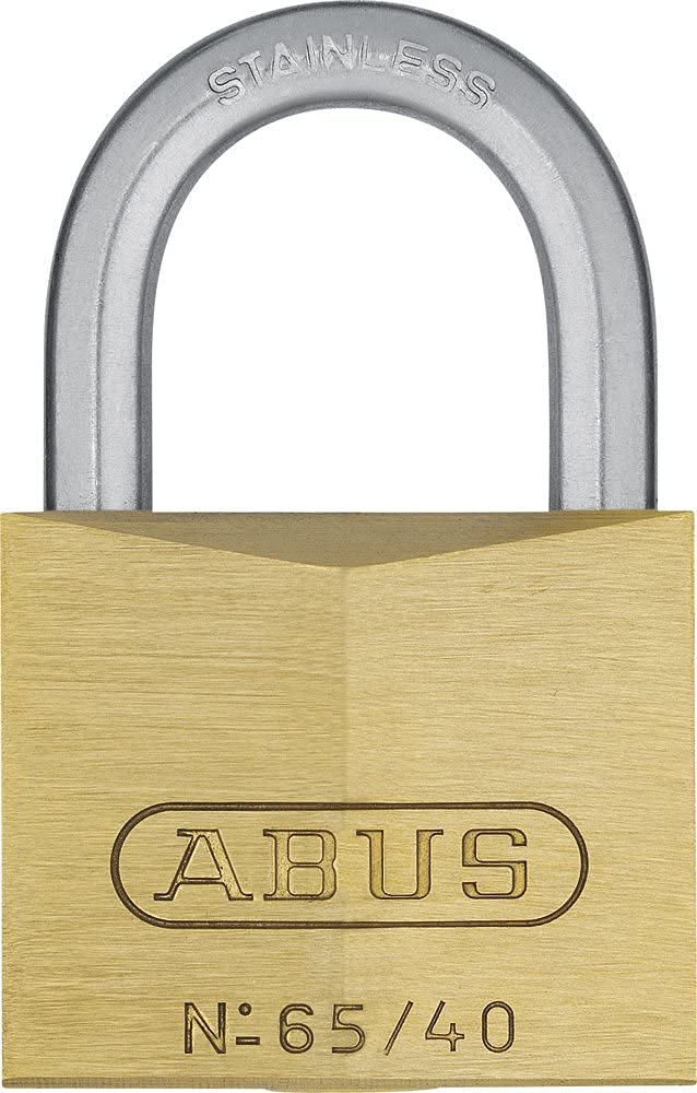 Brass Padlock 65IB/40 KA by ABUS – Brass, Brown, Model 12536