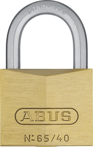 Brass Padlock 65IB/40 KA by ABUS – Brass, Brown, Model 12536