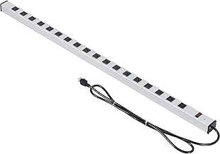 Global Industrial 48" 18 Outlet Aluminum Power Strip with 6-ft Cord ETL/cETL