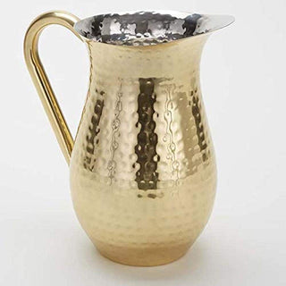 Inc. American Metalcraft Bell Pitcher W/Ice Guard, Hammered, Gold, 84-Ounces – 84 Ounces, Stainless Steel, Gold, Model BWPHG84