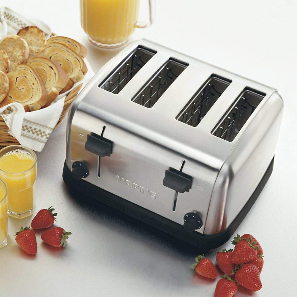 WCT708 Commercial 4 Slice Toaster by Waring – Stainless Steel, Model 800-046