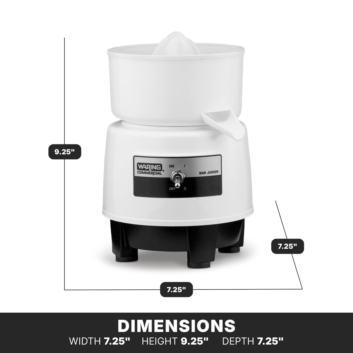 Waring Compact Citrus Juicer / 34 Ounce / White Citrus Juicers