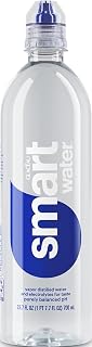 smartwater vapor distilled premium water bottle, 23.7 fl oz