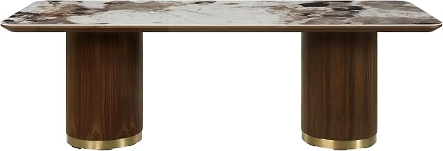 Acme Willene Dining Table in Ceramic Top & Dark Oak