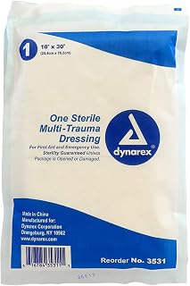 Medique 66901 Medi-First Multi-Trauma Dressing, 10-Inch X 30-Inch 1-Dressing, White