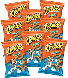 Cheetos Puffs Cheese Flavored Snacks, 1.375 ounce bags (pack of 8)