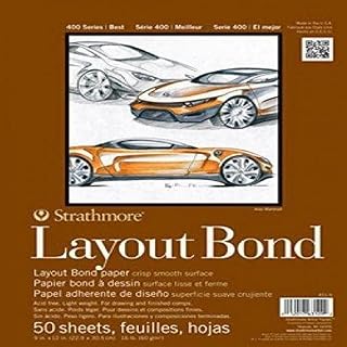 Strathmore 400 Series Glue Bound Layout Bond Pad, 19 X 24 inches, 16 lb., White, 50 Sheets (411-19)