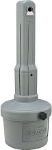 Global Industrial Free Standing Outdoor Cigarette Receptacle Ashtray, Gray | 1-1/2 Gallon Capacity, Round Base, 11" Diameter x 30" H, Butt Disposal Container, Plastic