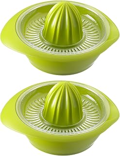 Westmark 2 Citrus Juice Presses with Container, Diameter: 18.7 cm, Capacity: 0.5 litres, Plastic, Limetta, Apple Green, 309122Ea