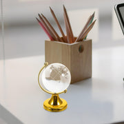 Crystal Globe Decoration with Stand for Office and Home Use by YARNOW – Golden, Model 23C14037TG