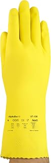 Ansell AlphaTec 87-198 Chemical Protection Gloves - XL, Yellow (Case of 144)
