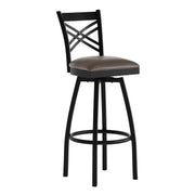 Flash Furniture Mocha Vinyl Seat/Black Metal Frame / Set of 1 / Traditional Barstools