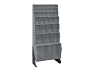 QUANTUM STORAGE SYSTEMS 52" H x 24" W x 10" D / 38 Drawers Tip Out Bin Stand Gray / Gray Standing Shelf Units