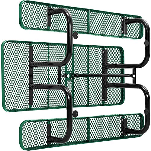 Global Industrial Green / 72 inches x 62 inches x 29.5 inches / Industrial Picnic Tables
