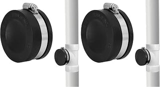 Fernco QC-2.75 1-1/2 or 2-in. Qwik Cap Schedule 40 PVC Pipe Socket Cap Slip Hub Elbow, Tee and Cleanout (Pack of 2)