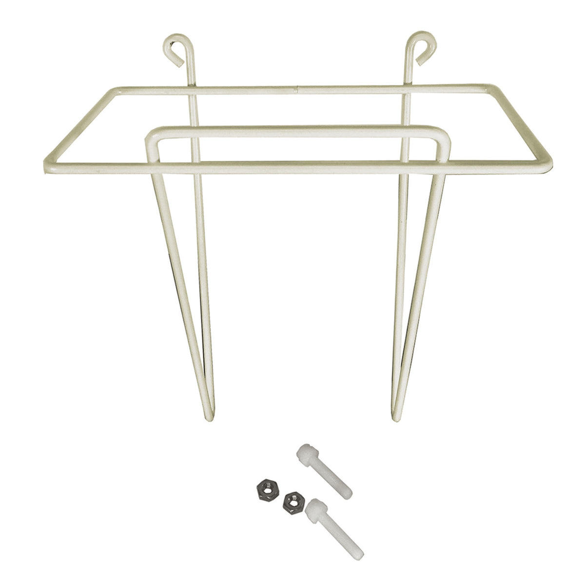 Large Ice Scoop Holder, Wire-Formed Open Cage, Rust-Resistant Epoxy-Coated Steel, Fits 32-82 oz Scoops, Includes Plastic Bolts & Nuts, 6-1/2" x 3-11/16" x 6-7/8" by Spill-Stop –