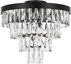 Elegant Lighting Josephine 18" Flush Mount in Black