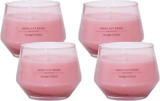 Yankee Candle Studio Medium Candle, Fresh Cut Roses, 10 oz, 4-Pack