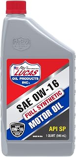 Lucas Oil Synthetic SAE 0W-16 Motor Oil API SP 1 Quart (Pack of 1)