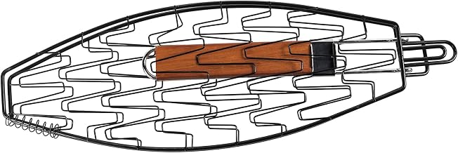Mr. Bar-B-Q Non-Stick Flexible Fish Grilling Basket with Folding Handle