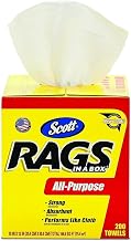 Kimberly-Clark Scott BEhWDk 75260 Rags in a Box, White, All-Purpose, 200 Towels (3 Pack)