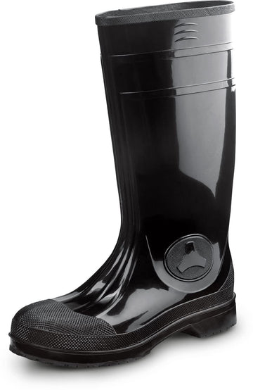 Unisex 16 Black Seward MaxTRAX Steel Toe WP SRO PVC Boot by SR Max – 11 Wide, Rubber, Black