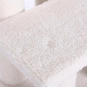 Faux Fleece Cat Step Stairs with Pressed Wood Platforms by Bison Pets – Engineered Wood, Beige