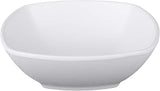 Elite Global Solutions JW1506-W Square Bowl, 5 3/4" sq. x 1 7/8" h., Melamine, White (Pack of 6) | Dishwasher safe, Shatterproof, Restaurant service, Great for Salads, Sides, Pasta and Shared Dishes