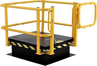 Global Industrial Telescopic Safety Railing with Magnetic Swing Gate Door