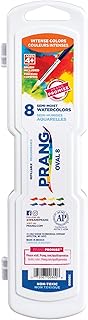 Prang Oval Pan Watercolor Paint Set, 8 Assorted Colors, 1 Count | Perfect for painting, art lessons, crafts and creative projects