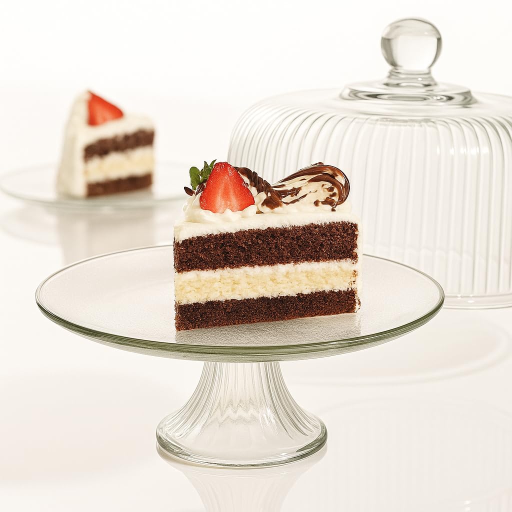 Monaco Cake Set by Anchor Hocking – Standard, 1.9 liters, Glass, Clear, Model 86031L13