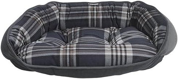 Bowsers Crescent Bed, X-Large, Greystone Tartan