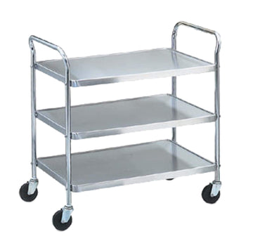 Money Saver Knockdown S/S 3-Shelf Cart by Vollrath – 34.50x6.50x21.75, In Description, Check Images, Model 245-005
