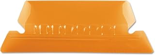 Pendaflex Hanging Folder Tabs, 2", Clear Orange, 25 Tabs and Inserts per Pack (42 ORA)