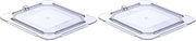Carlisle FoodService Products 10316U07 StorPlus Sixth Size Polycarbonate Universal Flat Surface Food Pan Lid, Clear (Pack of 2)