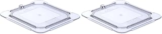 Carlisle FoodService Products 10316U07 StorPlus Sixth Size Polycarbonate Universal Flat Surface Food Pan Lid, Clear (Pack of 2)