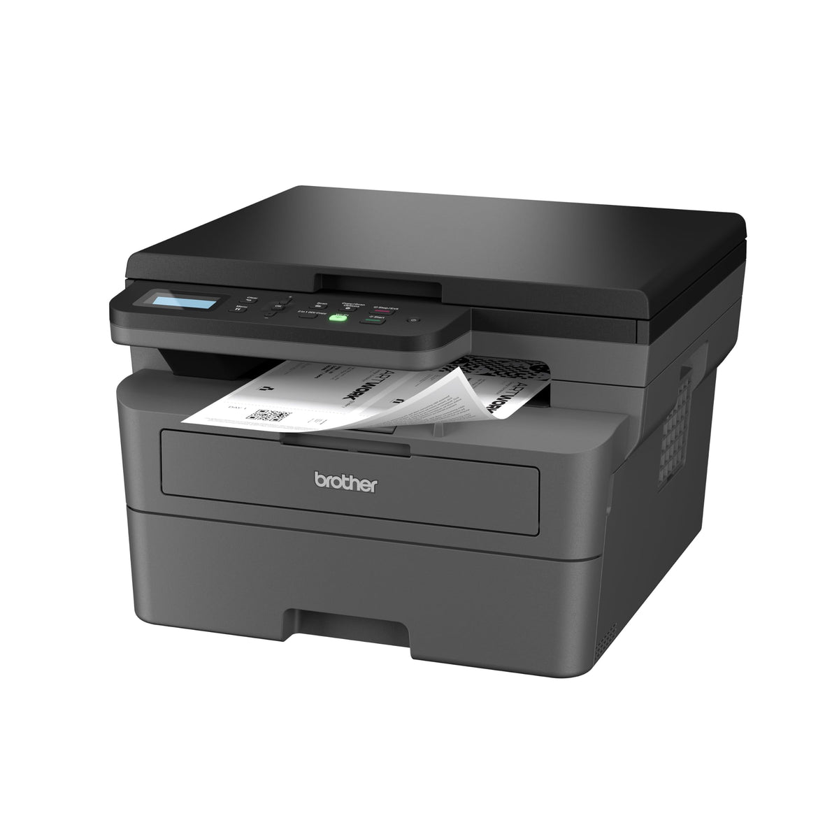 Wireless HL-L2465DW Compact Monochrome Multi-Function Laser Printer with Print by Brother – Compact, Black, Model HLL2465DW