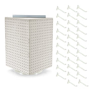Azar Displays Pegboard + Hooks / White / 14 inches (W) x 14 inches (D) x 21 inches (H) Home Storage Hooks