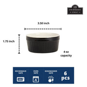 10 Strawberry Street Black / 4 oz / 4.0 fluid_ounces Ramekins