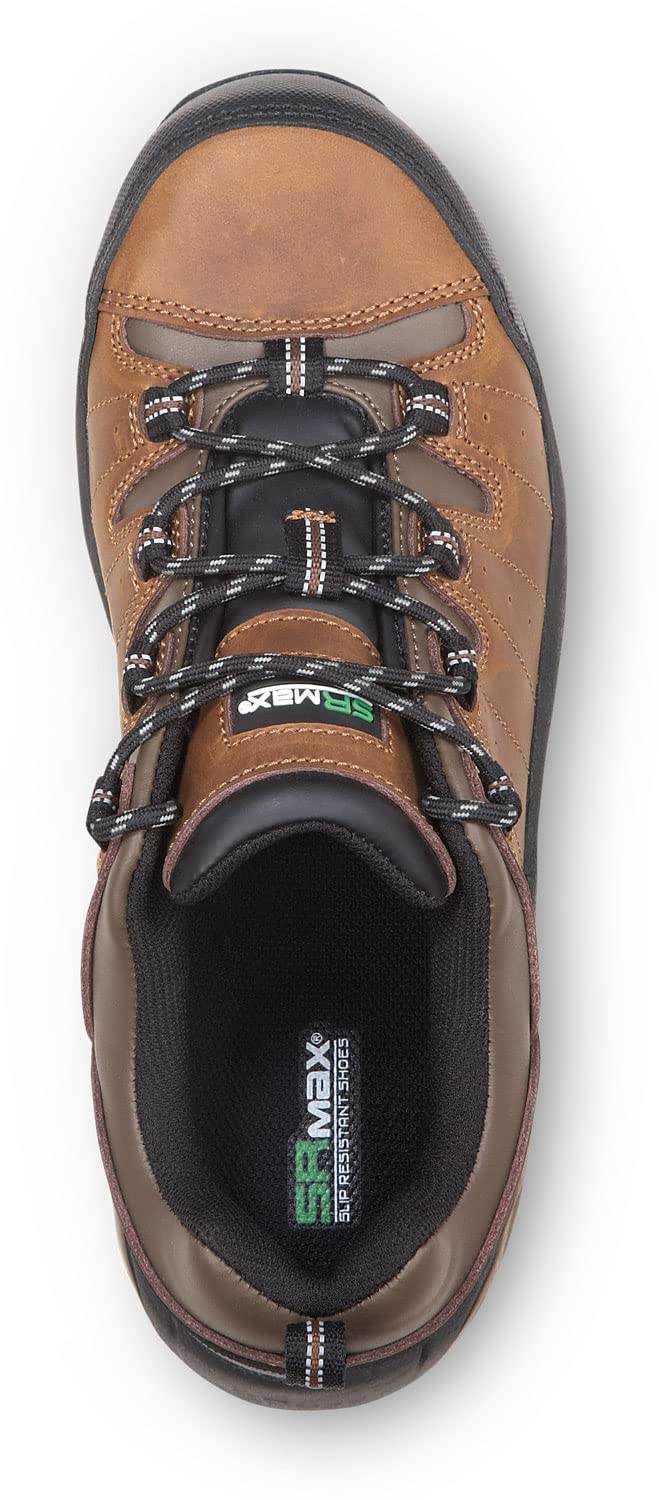 Mens Brown Winston MaxTRAX Composite Toe SRO Low Hiker 9.5 M by SR Max – 9.5, Leather, Brown, Model Crazy Horse