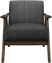 Textured Fabric Accent Chair with Padded Seat by Starlight Canyon Home – Textured, Grey