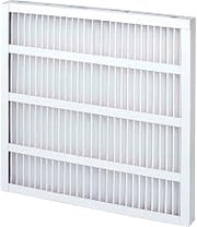 Global Industrial High Capacity Pleated Air Filter, MERV 8, Self-Supported, 20"Wx15"Hx1"D, Lot of 12