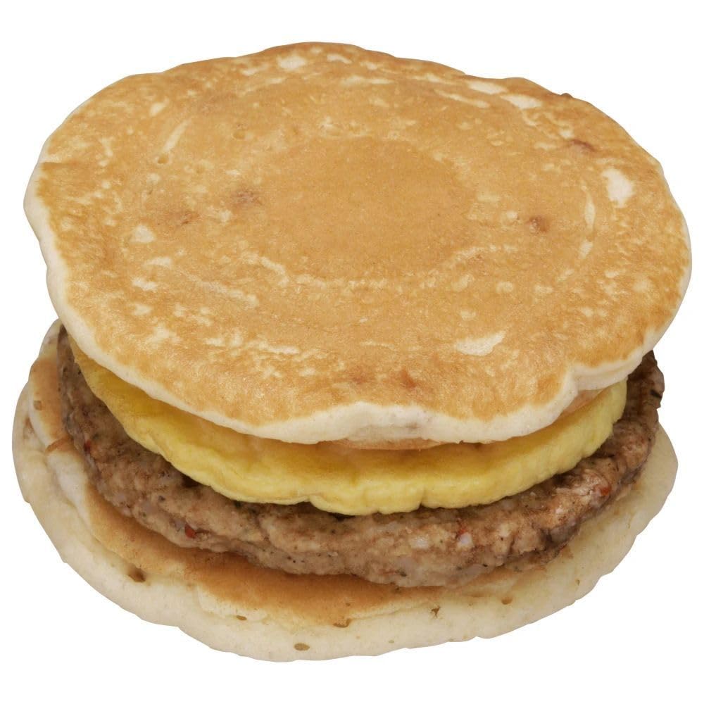 Jimmy Dean Egg Pancake and Sausage Sandwich by Sara Lee – 12 x 4.9 ounces, Pack of 12