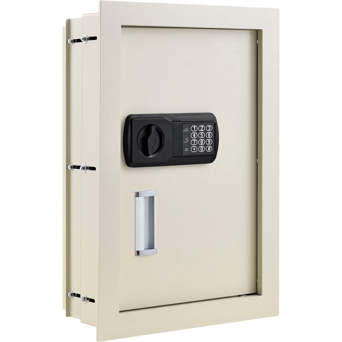 Residential Safe With Expandable Depth by Global Industrial – 22.5"L x 15"W x 22.13"H, 0.7 cubic_feet, Alloy Steel, White, Model WS03-2N