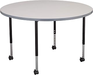 Learniture Structure Series Mobile Round Collaborative Adjustable Height Table