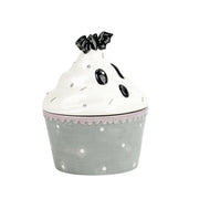 Bat Cupcake Canister by 10 Strawberry Street – Small, 9.0 fluid_ounces, Dolomite, Grey & White, Model DS-BTC-29-30-002