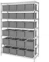 Wire Shelving With (24) 6"H Grid Container Blue by Global Industrial – Model 269021GY