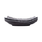 Rectangular Bowl by Elite Global Solutions – 16 oz., 16 fluid_ounces, Melamine, Coal, Pack of 6